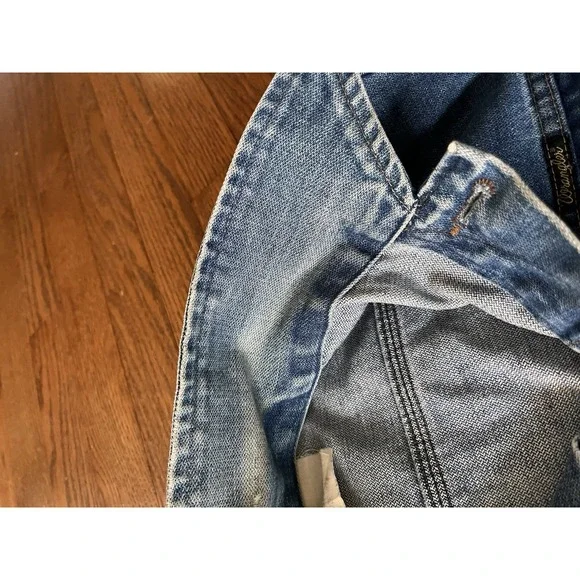 Vintage 1970s Wrangler 126MJ No Fault Denim Jacket Size 42 Cowboy Trucker USA